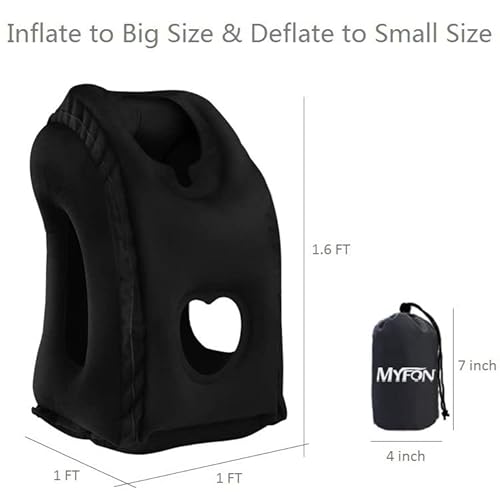 Inflatable Travel Pillow, Inflatable Neck Air Pillow For Sleeping, Support Head, Chin, Neck And Lumbar, Avoid Neck And Shoulder Pain, Comfortable For Airplane, Car, Bus, Train And Office Napping #TOP2