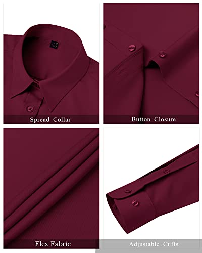 Image of J.VER Womens Dress Shirts Long Sleeve Button Down Shirt Wrinkle-Free Business Casual Blouse Office Work Tops