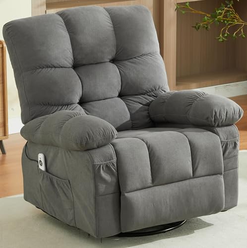Sillón reclinable con masaje y calor Gris miniatura 1