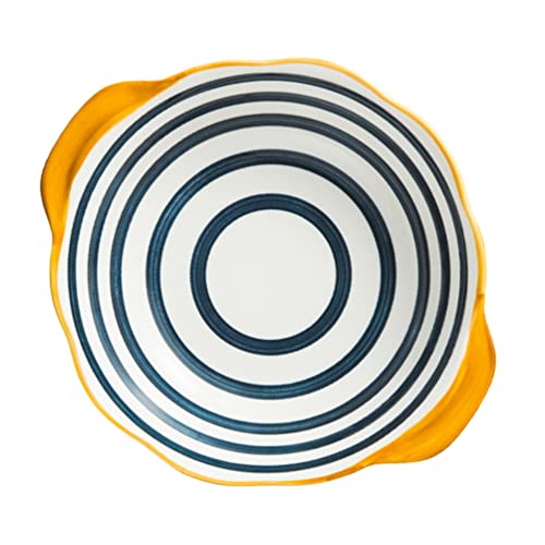 Keramik-Auflaufform mit Griff: Runde Backformen Auflaufform Lasagnepfannen...