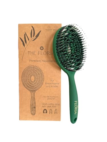 The Floria Haarbürste ohne Ziepen für Damen, Herren & Kinder - En...