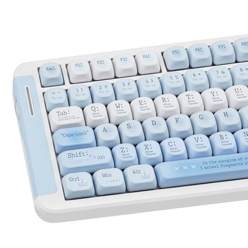 Image of PBT Keycaps Romantic Haze Blue 120 Keys Key Cap for Cherry MX