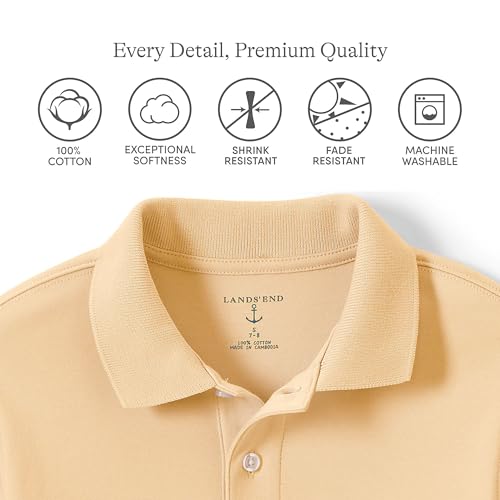 Image of Lands' End School Uniform Kids Short Sleeve Interlock Polo Shirt