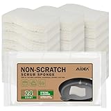 AIDEA Non-Scratch Scrub Sponge-24Count, Sponges Kitchen, Natural Sponge for Non-Stick Cookware, Cellulose Sponges for Dishes, Cleaning Power for Kitchen, Bathroom, Household
