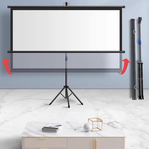 Pantalla para proyector 72 pulgadas con soporte ajustable miniatura 5