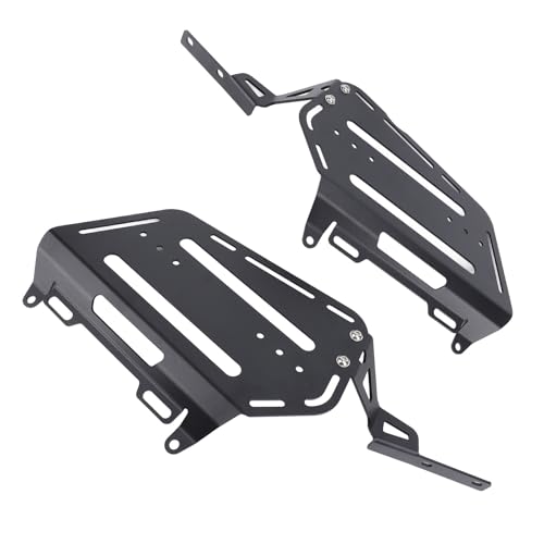 Estante de almacenamiento lateral resistente de aluminio negro para Tenere 700