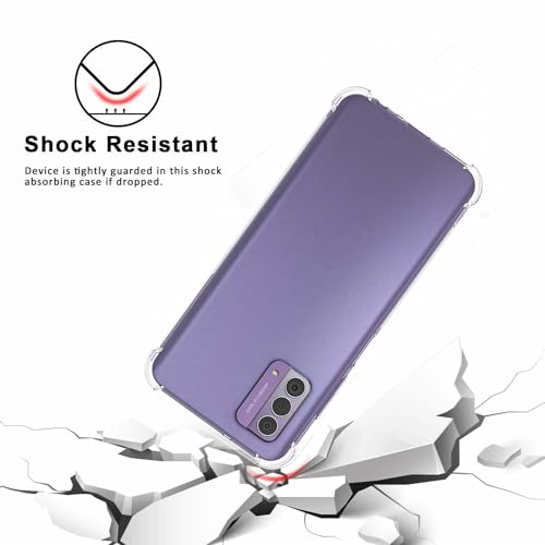 Image of for Nokia G42 Case,Nokia G42 Phone Case Clear Transparent Reinforced Corners TPU Shock-Absorption Flexible Cell Phone Cover for Nokia G42 - Transparent