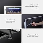 Yeego Wine Fridge 24 inch - 47 Bottles 40-65℉ Touch Control, Built-In/Under Counter/Freestanding Wine Cooler Refrigerator with Glass Door, Perfect for Bar, Home, Kitchen Cabinet, Office - Image 2