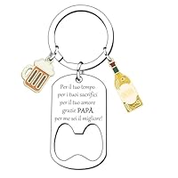 GUOYU Regalo Festa Del Papà,Regalo Papa,Portachiavi Papà,Apribottiglie Portachiavi,Regalo Personalizzato Papà,Idee regalo festa del papà,Regalo Compleanno Padre