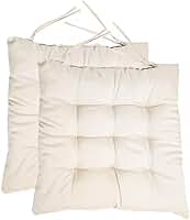 Kit com 4 Almofadas Assento Futon Quadrado 40x40cm - Confortáveis, Ideais para Sala, Quarto e Piqueniques (Bege)