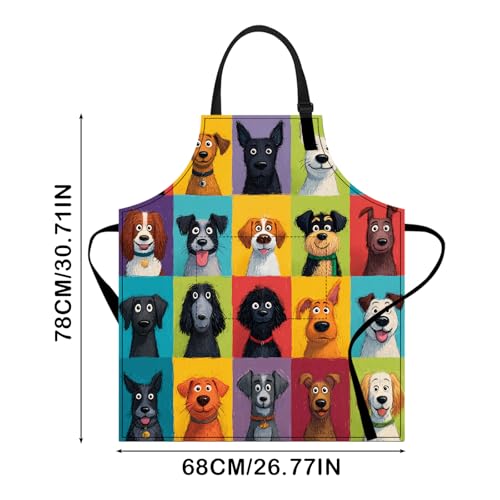 Image of Nuxovilar Cute Apron with Pockets, 26.77 * 30.7 Inches, Versatile for Meal Prep, Baking, Holiday Cooking