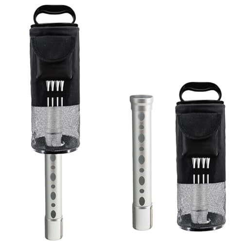 Shag Bag for Golf Balls Golf Ball Retriever Durable Aluminum Shag Tube Golf Ball Shagger Detachable Collector and Portable Pocket Storage Picker (Holds 70 Balls)