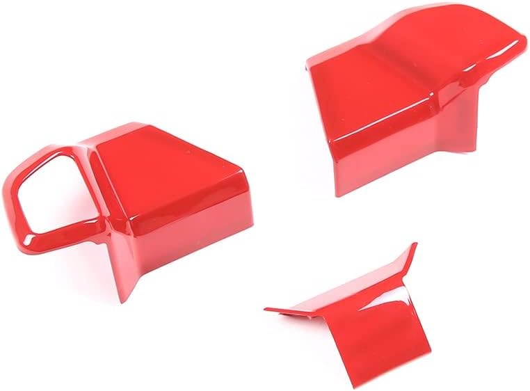 3PCS ABS Car Console Gear Gear Shift Knob Head Protection Trim,Shift Gear Protection Trim,Compatible with Toyota Tacoma 2024+ Interior Accessories (Red)