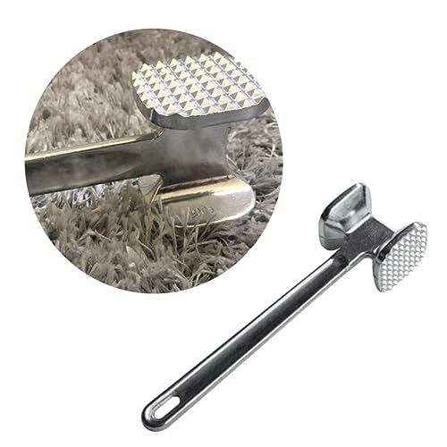 Ciieeo Steak Hammer Chicken Tenderizer Kitchen Hammers Hand Meat Hammer Meat Tenderizing Tool Kitchen Meat Mallet Double Sided Meat Hammer Dual Side Meat Hammer Meat Smasher Tool Silver