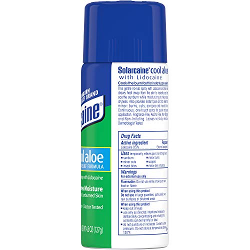 Solarcaine Cool Aloe Burn Relief Spray - 4.5 Oz, Pack Of 2 #TOP4