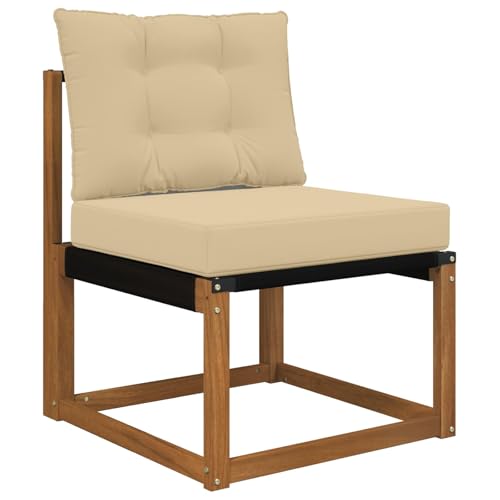 Coussin de canapé d'extérieur beige résistant aux taches et stable