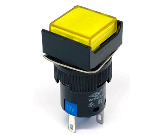 Amazon.co.jp: 照光式プッシュスイッチ 角型 黄色 モーメンタリ