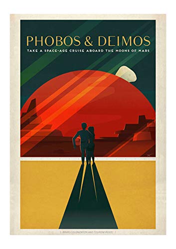 Affiche SpaceX Mars décoration murale chambre adulte thème espace et lunes
