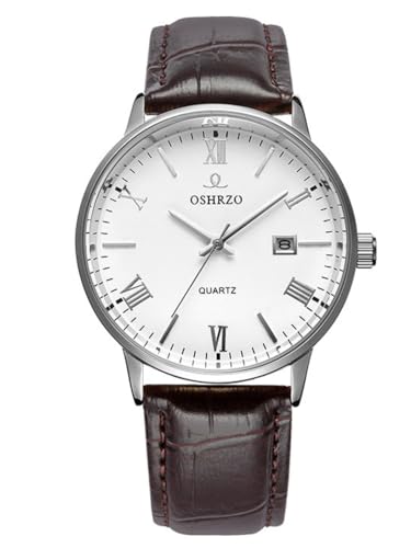 Image of Men's Mechanical Automatic Watch - Leather Strap, Waterproof, Classic Casual Wristwatch
