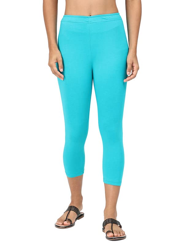 Image of Robinbosky Premium Stretchable Cotton Capri Legging for Women | Suitable for Formal wear & Casual wear | High-End Elastic Makes. The Leggings Squat Proof and Durable for Travel, Yoga, & Workout.