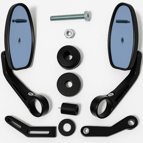 Generic Motorcycle Handlebar Rearview (Side) Mirror - Image 6