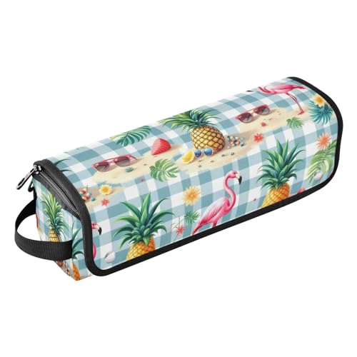 Bolsa organizadora de herramientas para el cabello resistente al calor con tapete térmico, color coral