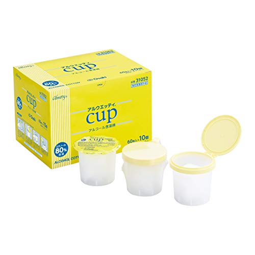 OO Osaki(オオサキ) カップ入 外皮消毒綿 アルウエッティcup 600枚入(60枚入×10個) 日本製 指定医薬部外品 31052