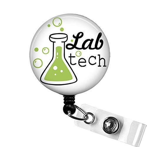 Lab Tech Badge Reel, Laboratory Science Badge Reel, Lab Technician Badge Holder