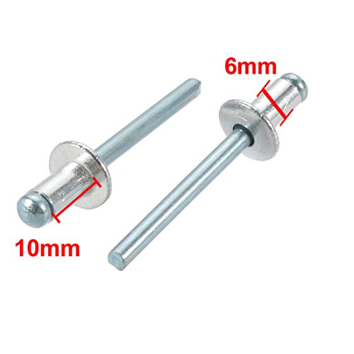 Sourcing map 30 Pz. 6mm x 10mm alluminio/acciaio