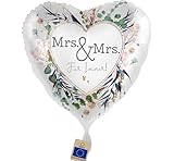 Folienballon MRS und MRS 'Für Immer' Luftballon lesbische Hochzeit Geschenk Frauenpaar Luftballon -Made in EU- Hochzeitsdeko Ballon Verlobung Lesben Hochzeit
