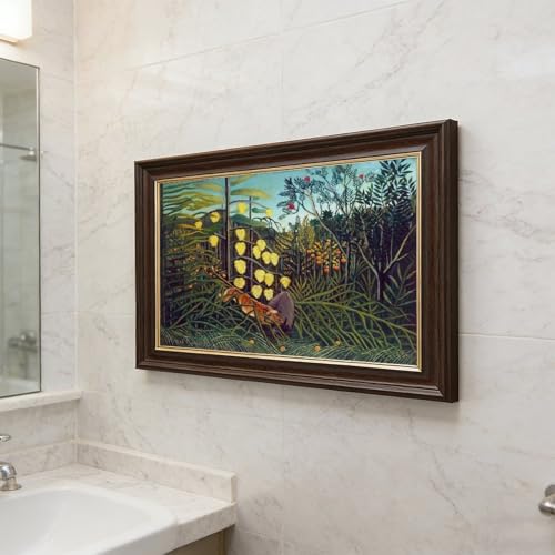 Impression sur toile Combat de tigre et buffle Henri Rousseau 30x45 cm - 5