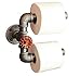 Industrial Pipe Double Roll Toilet Paper Holder, Toilet Roll Holder Industrial Farmhouse Bathroom decor, Bathroom fixture, Holds 2 rolls at once, Industrial décor