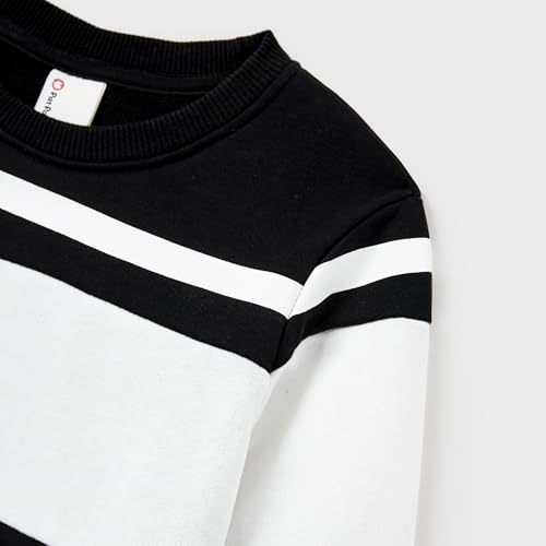 Image of PATPAT Family Matching Outfits Dresses and Sweatshirt Fall Winter Off Shoulder Dresses and Long Sleeve Sweatshirt