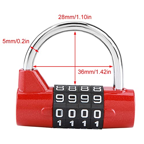 Restokki Gym Locker Lock, 4 Dial Digit Code Weatherproof Outdoor Combination Padlock - Image 2