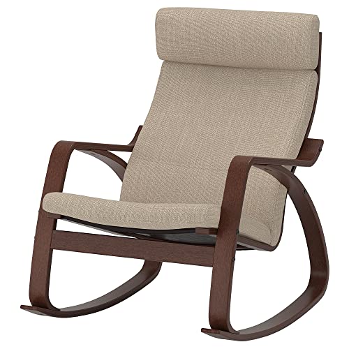 Ikea Mecedora POÄNG, marrón/beige Hillared