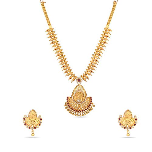 21K Gold Plated Short Necklace Set 