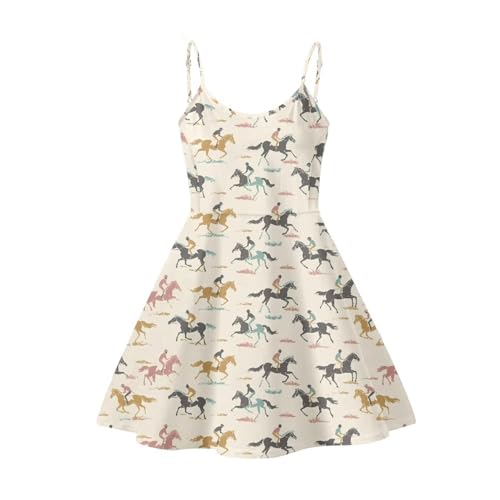 Image of Biyejit Women Casual Loose Dress Strap Long Summer Beach Swing Dress