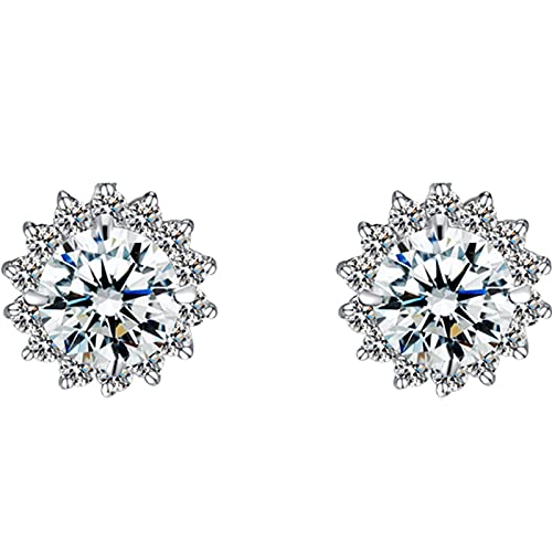Boucles d'oreilles fleur diamant de laboratoire 2ct d'exception pour un éclat éternel