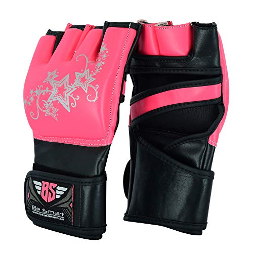 Mma Gloves, Ufc Kickboxing Gloves, Mma Sparring Gloves, Mma Training Equipment, Fighting Gloves For Mixed Martial-Arts, Mma Training Gloves Adults Men & Women By Besmart (Pink, Large) #TOP1