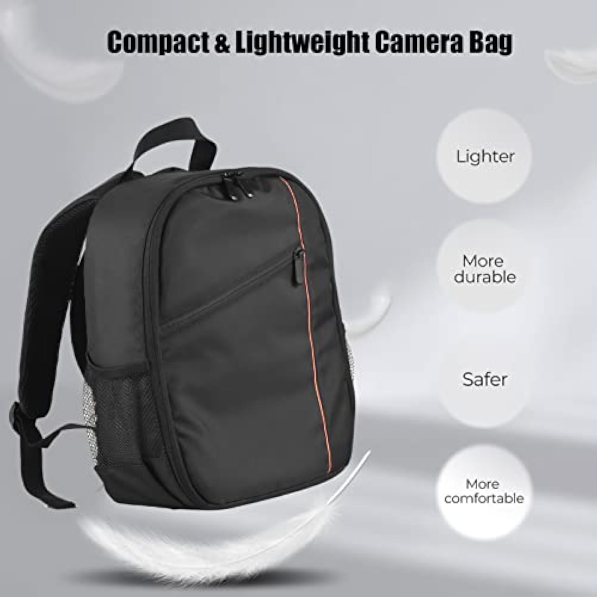 Small Outdoor Camera Backpack, Water-Resistant DSLR Bag