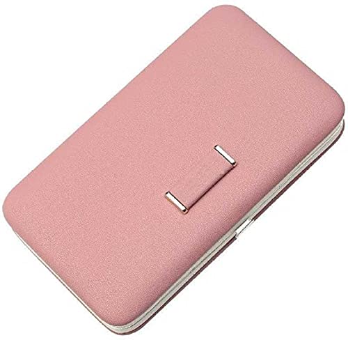 Pink Wallet Female Clutch Bag Women/Ladies/Girls Wallets Long Purses Card Holder Phone Pocket -1-image-0