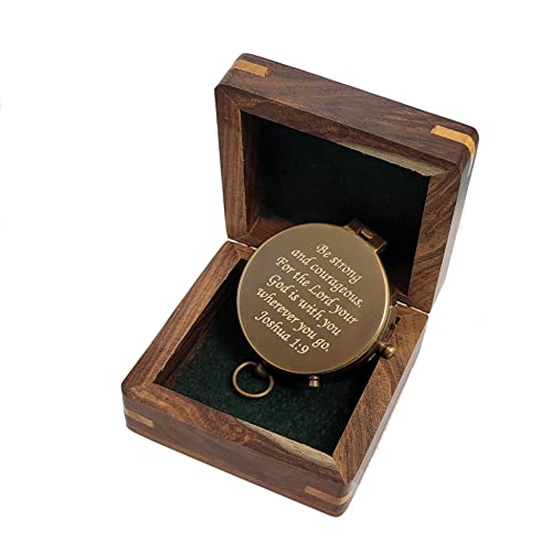 Brújula personalizada de latón 2x2 pulgadas 8 onzas miniatura 7