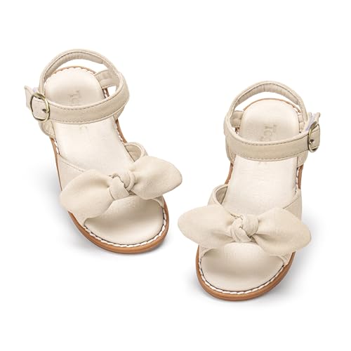 Image of Girls Dress Sandals Comfy Hook and Loop Summer Shoes for Toddlers