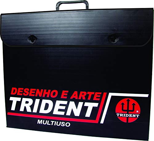 Pasta Portfólio para Folhas e Blocos, Trident, PASTA-A2+, Preto, A2+