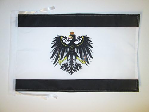 AZ FLAG, Kingdom of Prussia 1701-1918 Flag, 18'' x 12'', 100% Polyester Prussian Small Banner with Two Cords, Fade Resistant