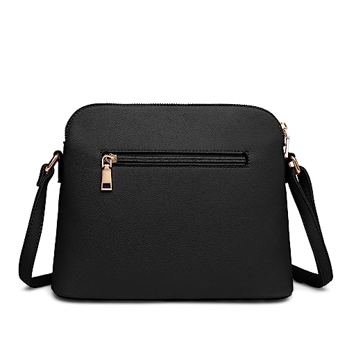 La Terre Small Crossbody Bag, Dome Shoulder Bag With Zipper Pocket Adjustable Strap #TOP3