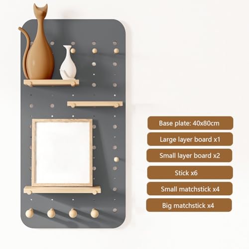 Panneau perforé bois rose étagère murale pour optimiser les petits espaces - 5