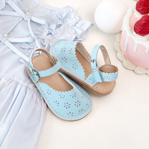 Image of Otter MOMO Girls Open Toe Princess Flat Sandals with Comfort Sole Summer Sandals