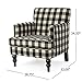 Christopher Knight Home Evete Tufted Fabric Club Chair, Black Checkerboard