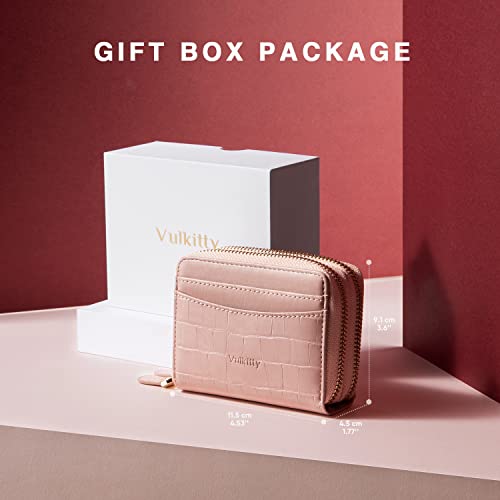Vulkitty Ladies Wallet Elegant Rfid Blocking Leather Card Holder Wallet For Women Womens Slim Wallet Holds Up To 14 Cards & Cash #TOP6